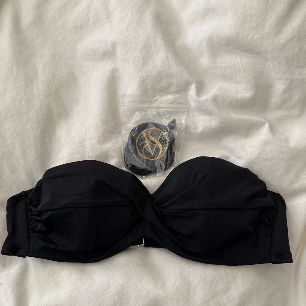 Victoria's Secret Black Bandeau Swim Top